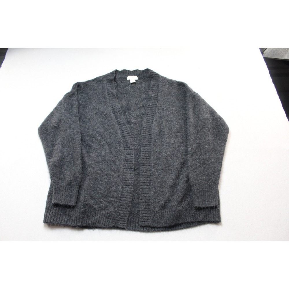 H&M Cardigan Women Small Gray Excellent Open Front Ribbed Knit L.O.G.G. Sweater